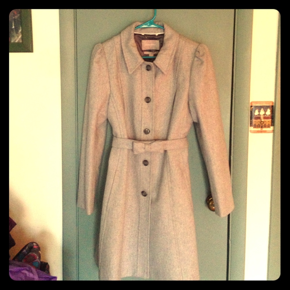 COPY - Soft grey, wool, warm, Banana Republic Pea coat.
